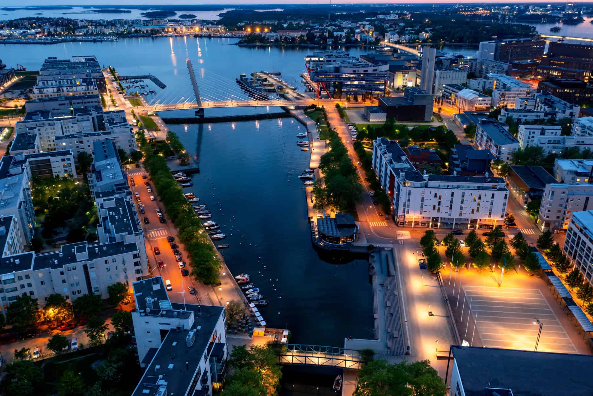 panorama helsinki de nuit