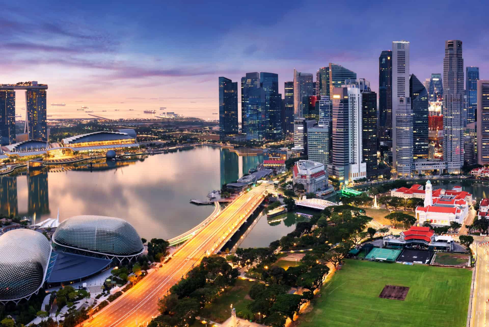 vue aerienne singapour