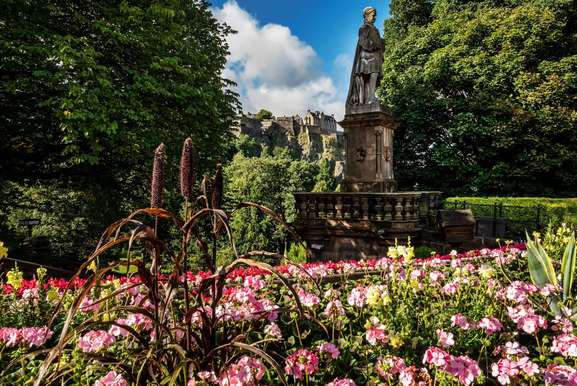 princes street gardens en juillet