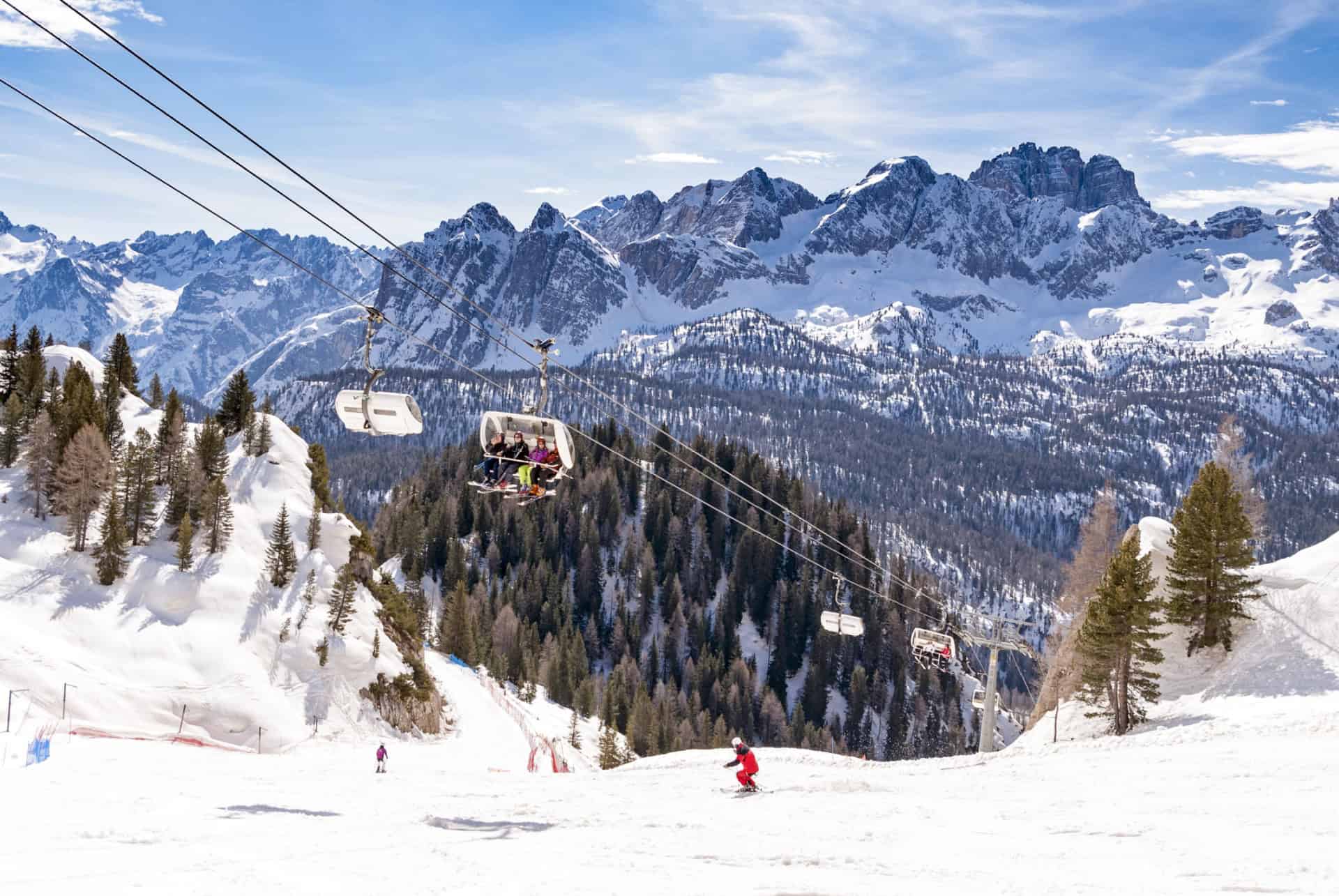 que faire dans les dolomites ski