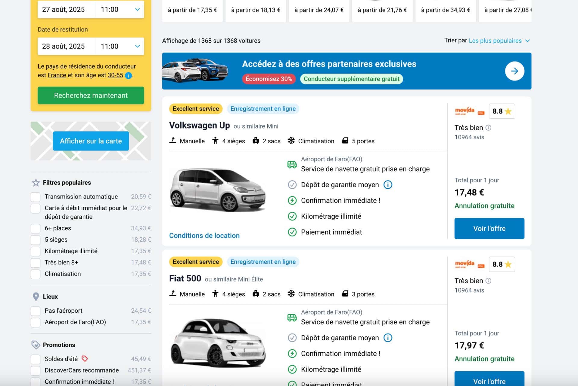 prix location journaliere